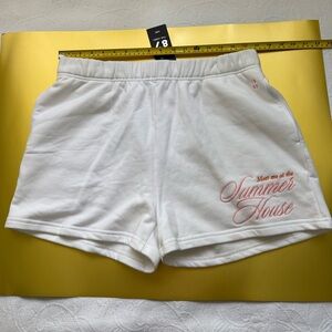 Women's White Athletic Shorts Meet me at the Summer House